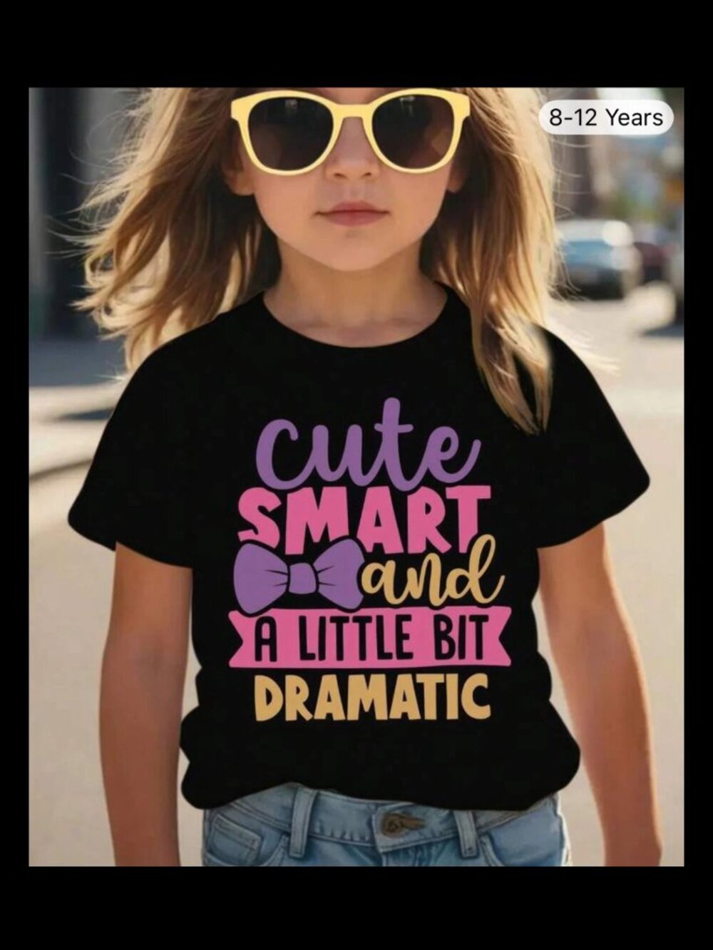 New Girls Slogan Printed Pullover Short Sleeve T Shirt Size 6Y